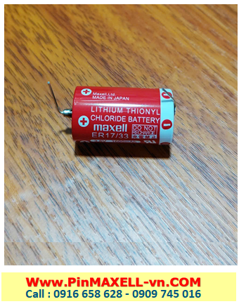 Maxell ER17/33, Pin Maxell ER17/33 (chân thép) lithium 3.6v size 2/3A Made in Japan
